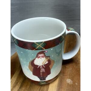 Block Father Christmas Coffee Mug Set, Of 4 Vintage 1995 Holiday Santa